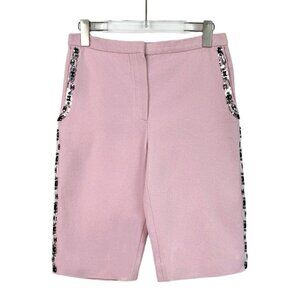 Chanel Pink Sequin Side Cotton Casual Shorts